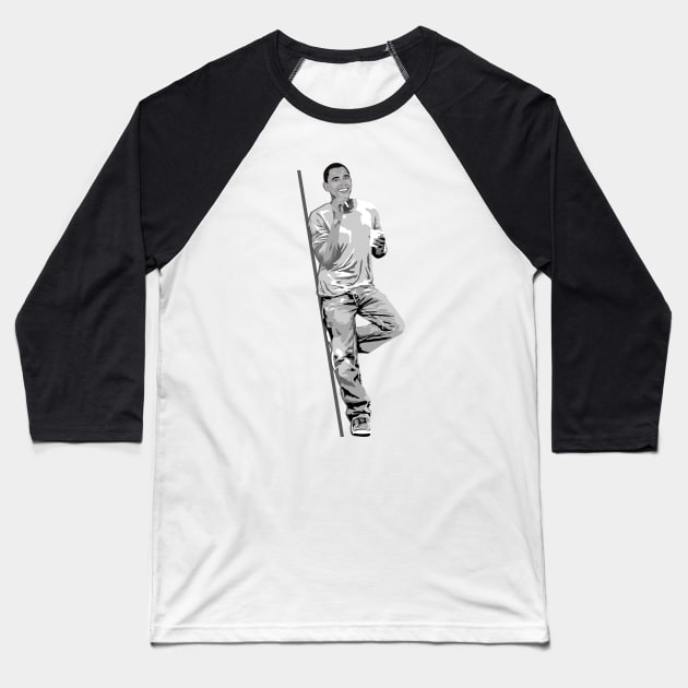 Casual Obama Portrait Baseball T-Shirt by Soriagk